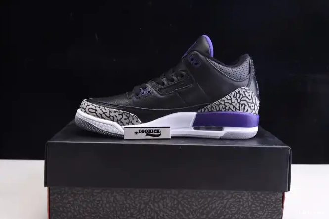 Rep Husky Jordan Court Retro Purple 3 Air Black CT8532-050 0412